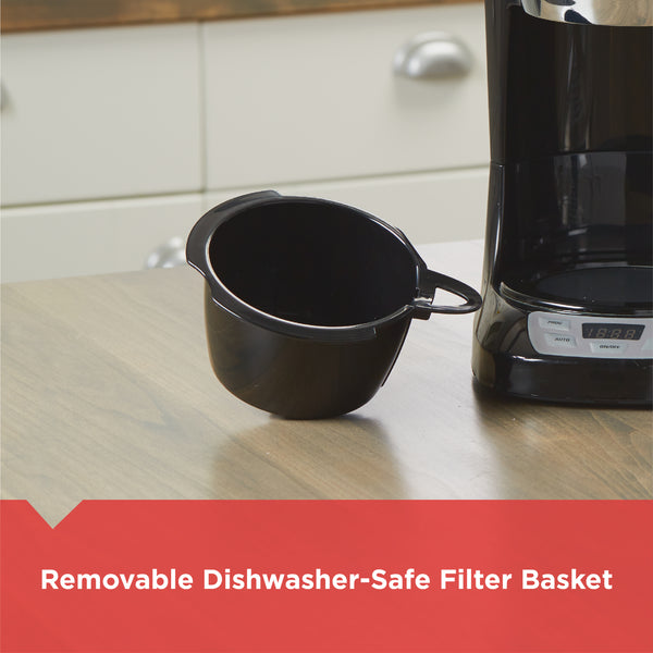 12-Cup* QuickTouch Programmable Coffeemaker, Black