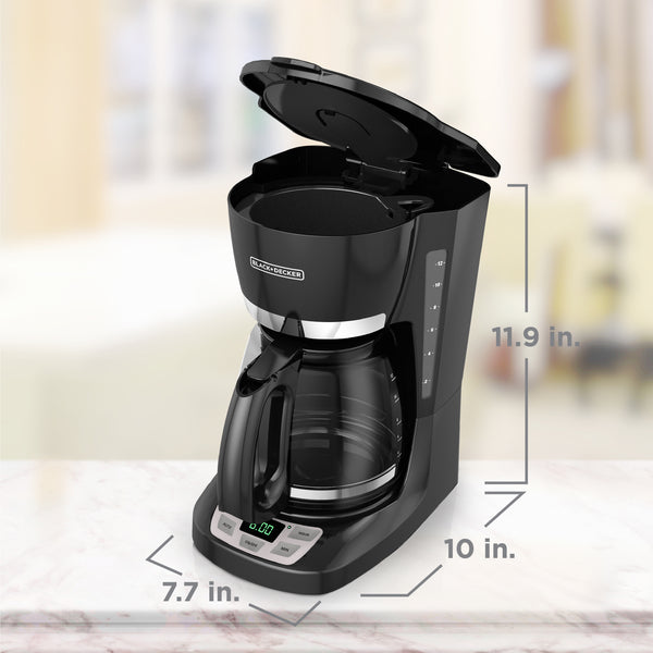 12-Cup* QuickTouch Programmable Coffeemaker, Black