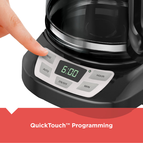 12-Cup* QuickTouch Programmable Coffeemaker, Black