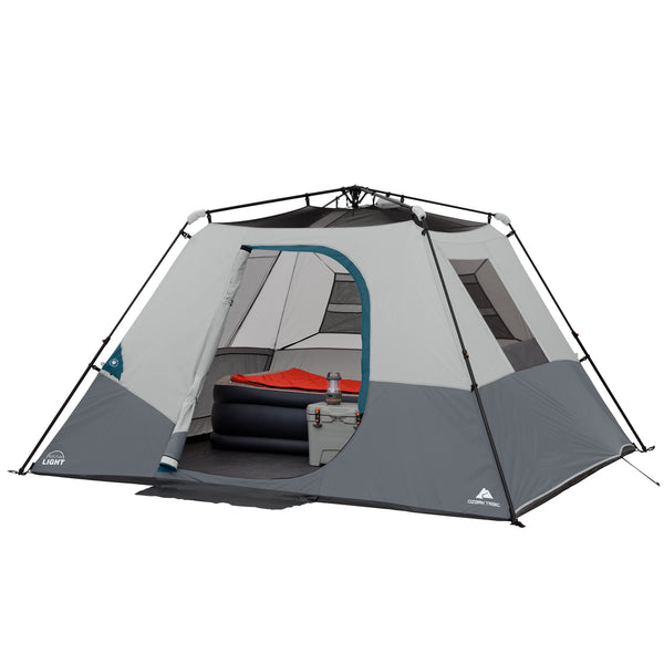 6-Person Instant Cabin Tent with LED Light