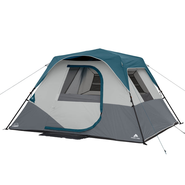 6-Person Instant Cabin Tent with LED Light