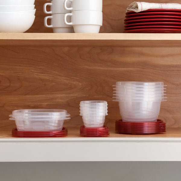 TakeAlongs Food Storage Containers, 40 Piece Set, Ruby Red