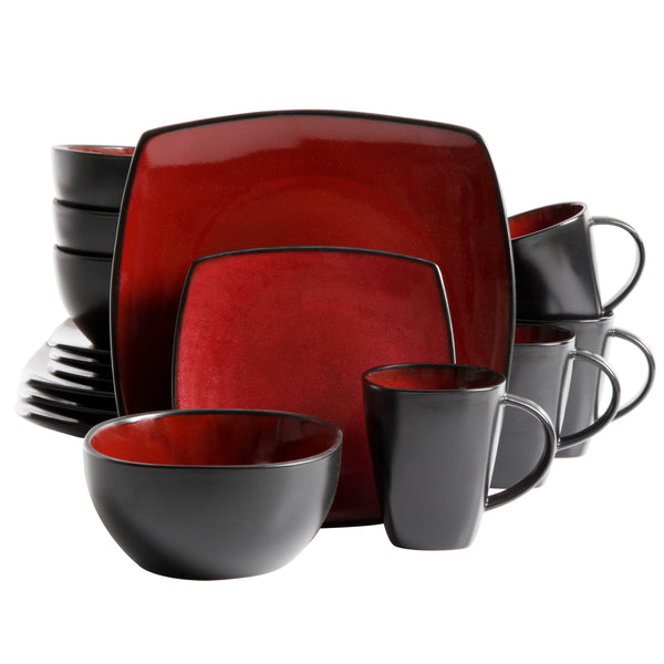 Soho Lounge Square Stoneware 16-piece Dinnerware Set